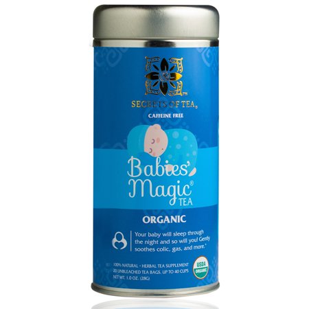 Secrets Of Tea Babies’ Magic Tea Colic Reliever, Gas, Acid Reflux Relief - Natural USDA Organic Caffeine-Free Herbal Colic Tea for Babies and Newborns