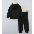 thumbnail image 5 of Kids Sweatsuit 2PC Long Sleeve Black Tracksuit Pullover Hoodie and Jogger Sweatpants Warm Fall Winter Clothes Girl Clothes Size 4-5 Years Boys Girls Fashion, 5 of 9