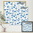 thumbnail image 5 of Blue Cornflowers With Green Leaves On White II 30 in x 30 in Framed Painting Canvas Art Print, by Designart, 5 of 5