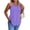 Purple #004, variant on Women's Metal O-Ring Halter Neck Tank Tops Sleeveless Loose Fit Curved Hem Lightweight Summer Casual Beach Vacation Daily Wear Ladies Blouse Cami Tops, 2XL