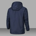 thumbnail image 6 of Dezsed Mens Rain Jacket Waterproof with Hooded Hiking Coat Men's Thin Windbreaker Slim Fitting Zipper Long Sleeved Sun Protection Suit Outdoor Sprinter Jacket Coat Dark Blue XXXXL, 6 of 8