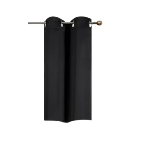 Gorgeous Home Linen 1-Piece GHL30 Thermal Blackout Grommet Window Tier 28"x36" Black