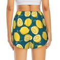 thumbnail image 4 of Goofa Lemon Printed Women 2 in 1 Running Shorts,Quick Dry Athletic Workout Shorts,High Waisted Athletic Shorts with Liner Pockets-X-Large, 4 of 9