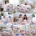 thumbnail image 6 of Pink Purple Blue Spring Floral Bedding 3 Piece Duvet Cover Set Queen Size, Watercolor Summer Botanical Soft Microfiber Comforter Cover with Zipper Closure & Pillowcases, FadeResistant Quilt Cover, 6 of 9