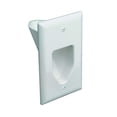 thumbnail image 1 of DATA COMM Electronics 45-0001-WH Plaque de Câble Basse Tension Encastrée 1-Gang - Blanc, 1 of 3