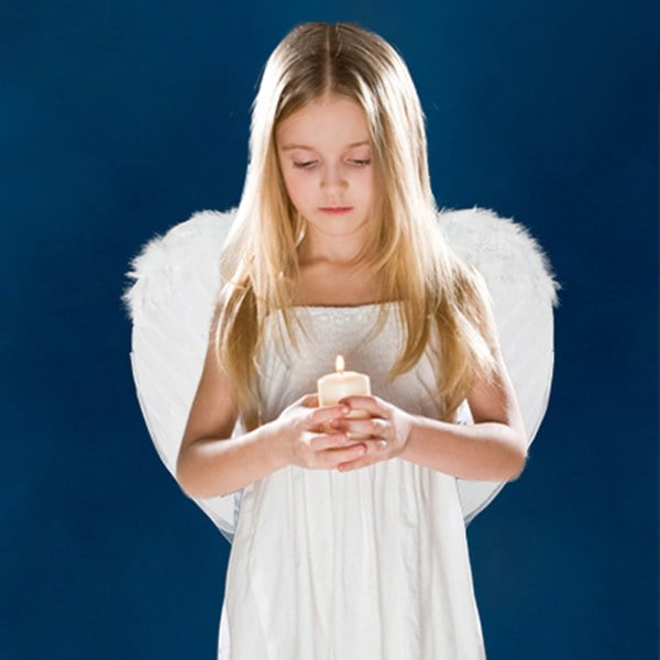 Angel Feather Wings Christmas Carol Costume Accessory White Small