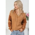 thumbnail image 4 of FOLUNSI Soft Waffle Henley, Contrast Patches, One Size Fits All, 4 of 8