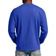thumbnail image 5 of IAJDKMEK Long Sleeve Shirts for Men - Stretch Fit Round Neck Soft Tee Shirts, Lightweight Breathable Comfortable Tops for Daily Wear, Work, Office, and Weekend,Dark Blue XL, 5 of 7