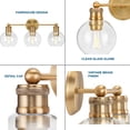 thumbnail image 4 of Progress Lighting Hansford 3-Light Vintage Brass Bath Vanity, 4 of 7