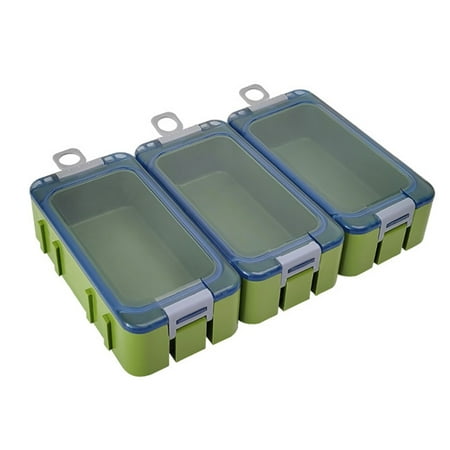 SIEYIO 3Pcs Small Plastic Tackle Box Waterproofs Luminously Fishing Accessory Box Portable Sea Fishing Tackle Box Easy to Carry