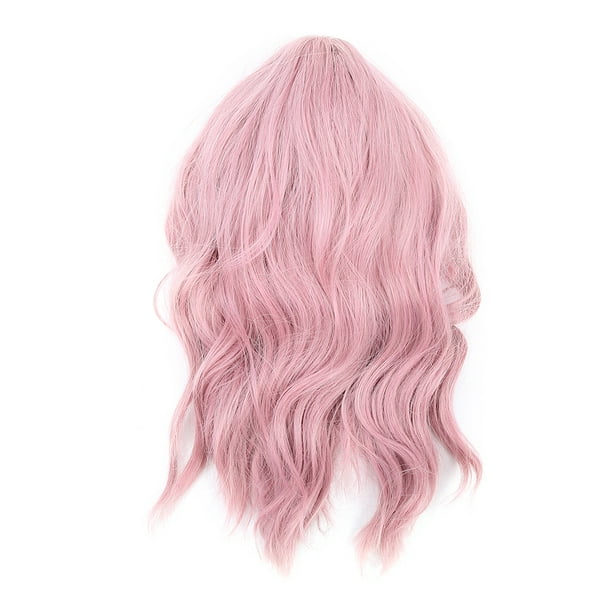 Pelucas sintéticas profesionales de pelo falso pelucas rosadas de Bob pelucas onduladas y rizadas para mujeres y niñas ANGGREK Otros