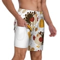 thumbnail image 2 of Kdxio Happy Thanksgiving Print Men'S Swim Trunks With Compression Liner 7 Inch Inseam Quick Dry Swim Shorts, 2 of 7