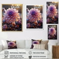 thumbnail image 4 of Designart "Sunrise'S Violet Dahlia Elegance" Dahlia Floater Framed Wall Art Living Room, 4 of 5