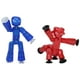thumbnail image 1 of Figuras de acción Zing StikBot, paquete doble, Grim Indigo + Kyron Red, 1 of 6
