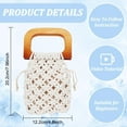 thumbnail image 3 of DIY Macrame Handbag Kit Bohemian Handbag Bag Making Supplies Adults Beginners Includes 4mm Macrame Cord Cotton Bag Wooden Bag Handle Women Holiday Beach Decor with Video Instruction, 3 of 7