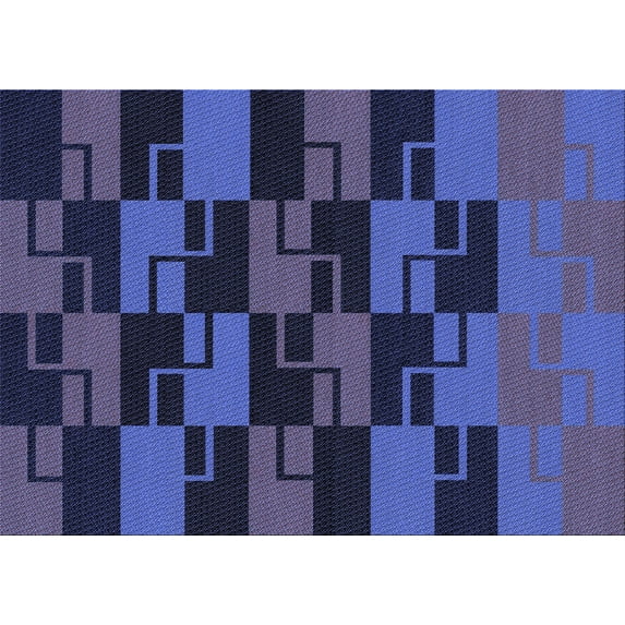 Ahgly Company Machine Washable Indoor Rectangle Transitional Midnight Blue Area Rugs, 2' x 5'