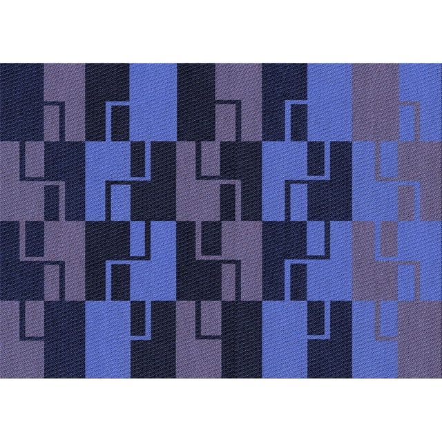 Ahgly Company Machine Washable Indoor Rectangle Transitional Midnight Blue Area Rugs, 3' x 5'