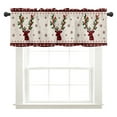 thumbnail image 5 of Innerwin Christmas Thermal Insulated Kitchen Valance Cafe Tier Scarf Xmas Short Window Curtain Rod Pocket Half Window Drapes Slot Top Curtain Panel Style-I 2pc-Tier Curtain: W:52''x H:54'', 5 of 6