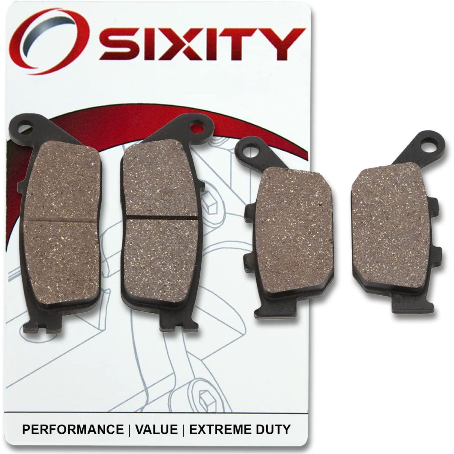Codllyne Front Rear Organic Brake Pads 20112013 for Honda CBR250R Set