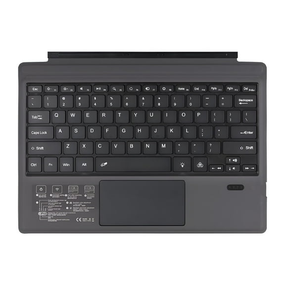 GJX 2026 New Wireless Keyboard Portable Ultra-Thin Backlight Tablet Keyboard with Large Size Touchpad Compatible with Surface Pro 3/4/5/6/7