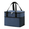 thumbnail image 3 of Large Insulated Bag Pizza Delivery Bag Soft with Zipper Closure Keep Food navy blue, 3 of 9