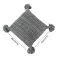 thumbnail image 3 of 2025 Latest Model Nordic Knit Throw Pillow Cover with Tassel, Solid Square, 3 of 5