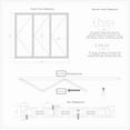 thumbnail image 5 of KaMic 108" x 96" 3 Panels Aluminum Folding Door In Black, Folded Out From Right To Left, 5 of 19