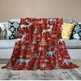 thumbnail image 2 of ARISTURING  Christmas Throw Blanket | Holiday Christmas Reindeer Snowflakes Blanket | Soft, Plush, Warm Winter Cabin Throw,  (Red Reindeer), 2 of 6