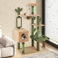 thumbnail image 4 of Gymax 59'' Cactus Cat Tree for Indoor Cats w/ Sisal Scratching Posts & Board Condo, 4 of 10