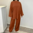 thumbnail image 2 of FAIWAD 2 Piece Corduroy Set for Women Long Sleeve Tunic Tops and Elastic Waist Jogger Pants Tracksuit, 2 of 6