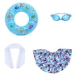 thumbnail image 3 of Blue Summer Porch Goose Outfits Set, Includes Goggles, Shorts and Swimming Ring Bikini Goose Porch Clothing for Outdoor Swimming Pool Garden Yard Patio Lawn Statue(23 Inches), 3 of 8