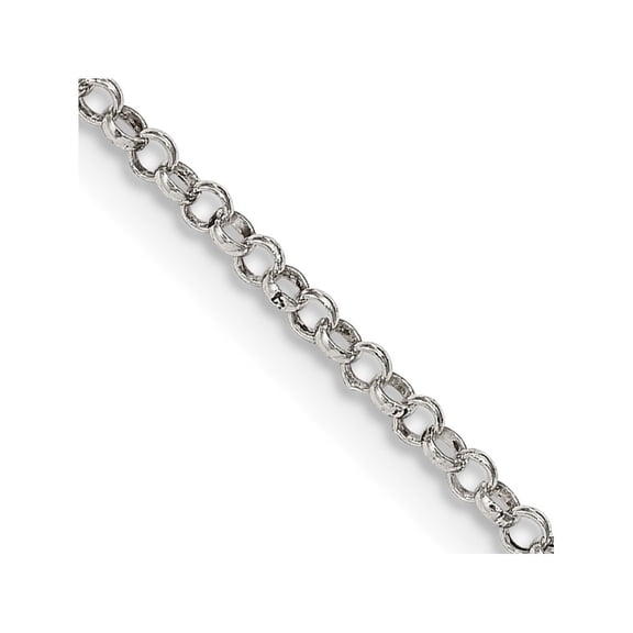 Auriga Fine Jewelry 925 Sterling Silver 2mm Rolo Chain 16inch Necklace for Women