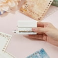 thumbnail image 3 of 6-Hole Loose Leaf Paper Puncher Mini Binding Machine White Portable 6-Ring Binders Puncher Manual Paper Planners Binders for A5 B5 A4 3.5x1.18x1.96inch White DIY, 3 of 9