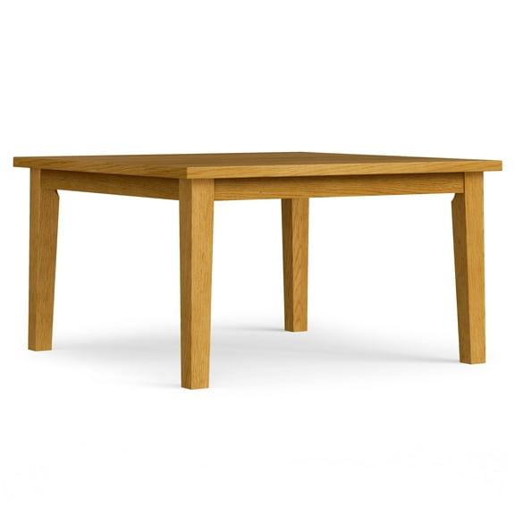Simpli Home Eastwood 54 inch x 54 inch Square Contemporary Dining Table in Oak