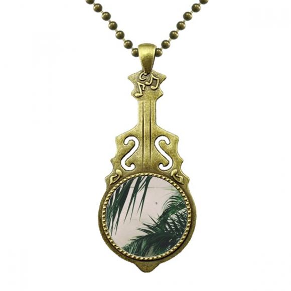 Photography Picture Nature Necklace Antique Guitar Jewelry Music Pendant