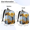 thumbnail image 3 of Honeii Vibrant Butterfly And Sunflowers Print Canvas College Laptop Backpack, Durable Rucksack Travel Notebook Bag School Backpack Book Bag for Men Women-Small, 3 of 7