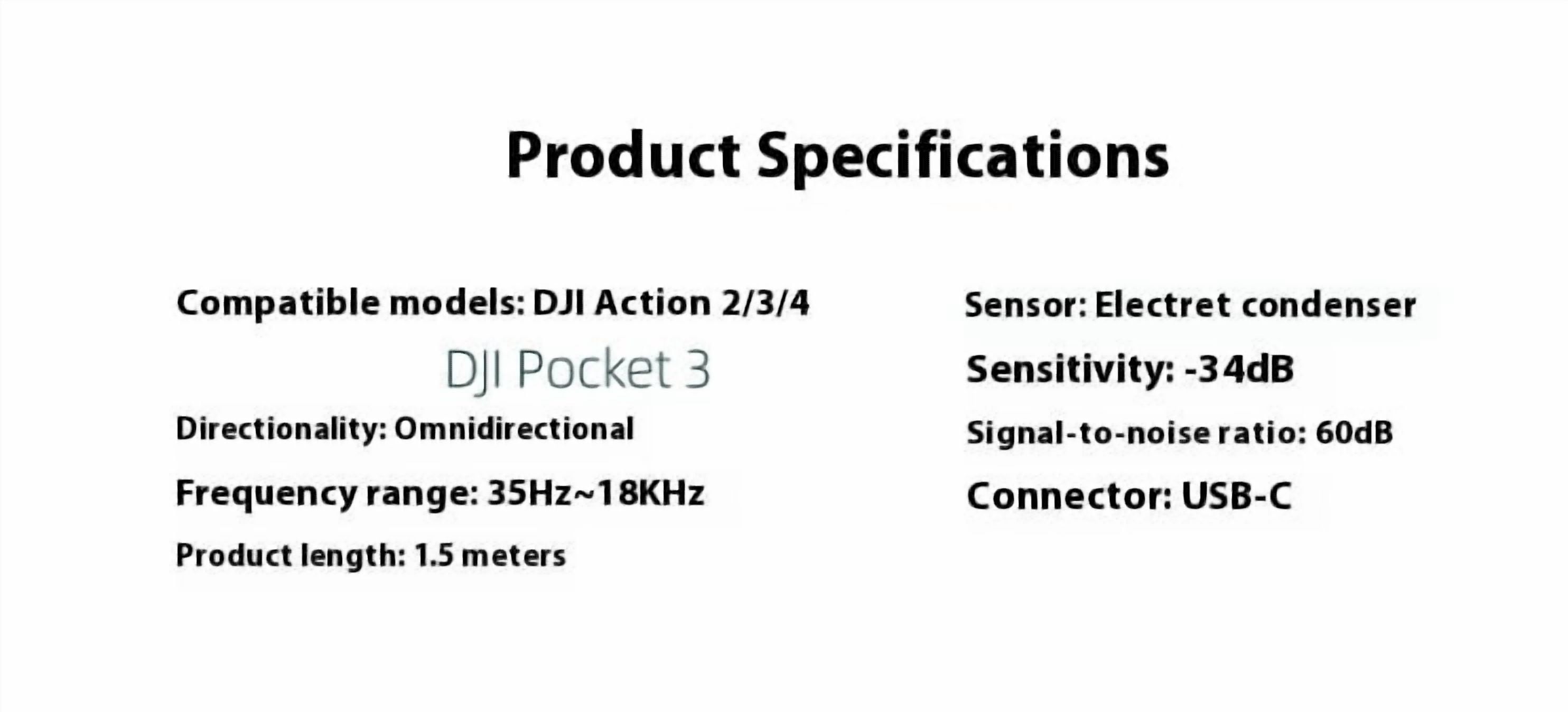 USB-C Lavalier Microphone for DJI Pocket 3 and Action 2 3 4 - Bigcan Omni-Directional Clip-On Mic with DAC Chip, Noise Reduction for Vlog Interview Recording