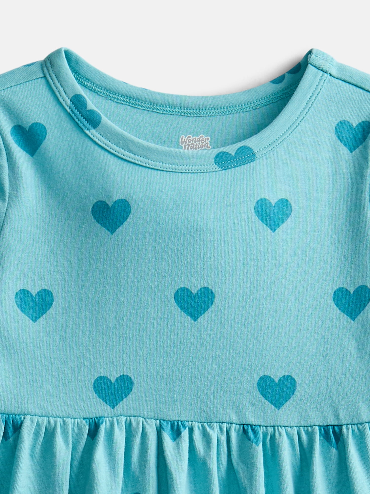Wonder Nation Baby and Toddler Girls' Play Dress with Long Sleeves, Sizes 0M-5T
