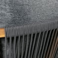 thumbnail image 6 of Porto Modern Coastal 3-Piece Acacia Wood Outdoor Bar Set with Cushions, Gray/Teak Brown, 6 of 9
