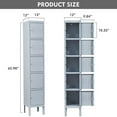 thumbnail image 6 of Fesbos Metal 5 Doors Employees Locker,Steel Storage Cabinet for School /Gym/ Home /Office/Room/Industrial Lockers(Grey), 6 of 8
