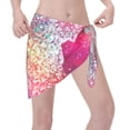 thumbnail image 3 of Disketp Purple Sparkling Women Swimsuit Cover Up Short Chiffon Summer Beach Sarong Bikini Wrap Skirt Bathing Suit, 3 of 7