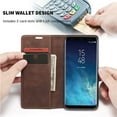 thumbnail image 2 of KOMI Wallet Case for Samsung Galaxy S8 Plus, Premium PU Leather Case Vintage Matte Wallet Flip Cover [Card Slots] [Magnetic Closure] Stand Function Folio Shockproof Full Protection Coffee, 2 of 5
