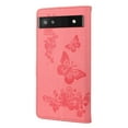 thumbnail image 2 of TECH CIRCLE for Google Pixel 8 Pro Wallet Case,Butterfly Flower Embossed PU Leather Magnetic Flip Kickstand Shockproof Cover with Card Slots & Wrist Strap for Google Pixel 8 Pro,Pink, 2 of 7