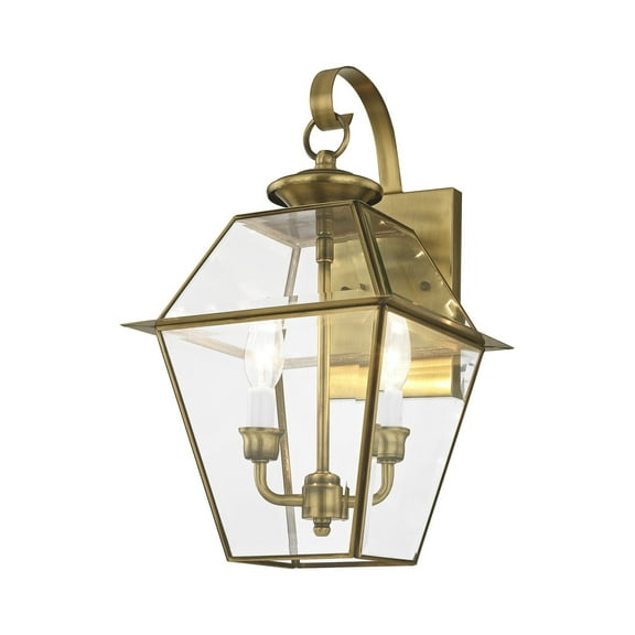 Livex Lighting - Westover - 2 Light Outdoor Wall Lantern in Farmhouse Style - 9