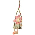 thumbnail image 4 of 23" Pink, Green and Tan Spring Floral Hanging Sunflower Girl Decorative Figure, 4 of 7