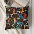 thumbnail image 3 of YINGXI  Pillow Covers Color Vector and Geometric Mathematical Blackboard,Decorative Throw Pillow Covers Soft Cushion Covers for Home Couch Living 24x24in, 3 of 5