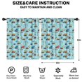 thumbnail image 2 of Blackout Kids Curtains,Cartoon Construction Vehicles Cranes Blue Pattern Childrens Insulated Curtains Set Of 2,Bedroom Essentials,Toddler Room Decor 52"x63", 2 of 5