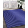 thumbnail image 3 of Ahgly Company Machine Washable Indoor Round Transitional Cobalt Blue Area Rugs, 6' Round, 3 of 7