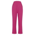 thumbnail image 6 of ClodeEU Women's Cotton Lounge Pants With Pockets,Straight Leg Yoga Pants Trousers Dressy Casual Regular Hot Pink,Womens Plus S, 6 of 8