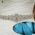 thumbnail image 6 of NUZYZ Rhinestone Bridal Sash Waist Belt with Satin Ribbon for Wedding Party Dress, 6 of 8